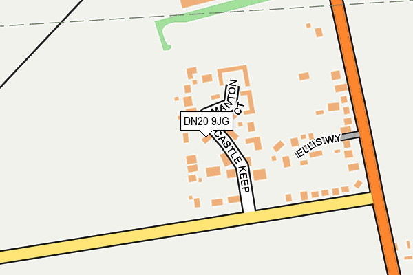 DN20 9JG map - OS OpenMap – Local (Ordnance Survey)