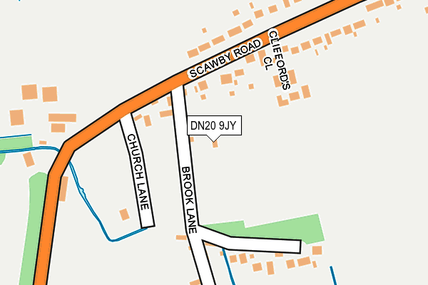 DN20 9JY map - OS OpenMap – Local (Ordnance Survey)