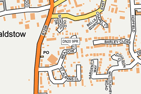 DN20 9PR map - OS OpenMap – Local (Ordnance Survey)