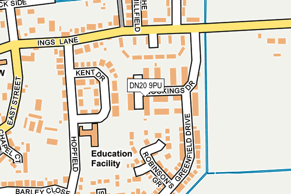 DN20 9PU map - OS OpenMap – Local (Ordnance Survey)