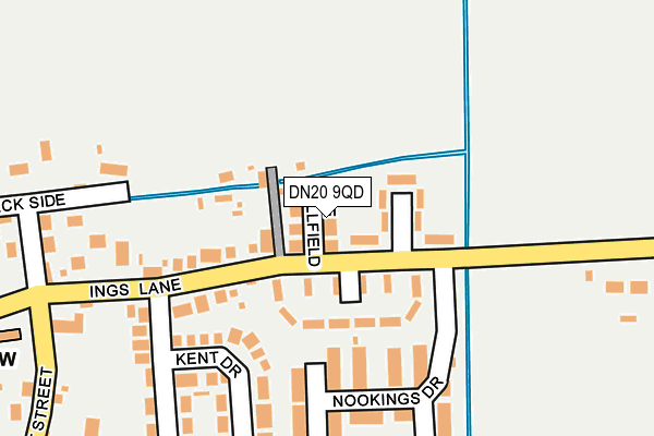 DN20 9QD map - OS OpenMap – Local (Ordnance Survey)