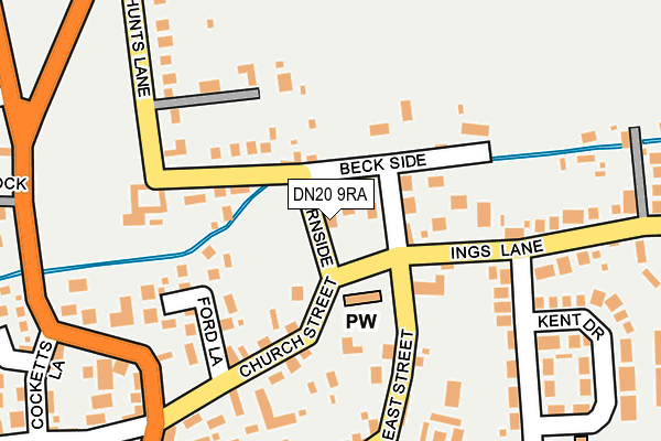 DN20 9RA map - OS OpenMap – Local (Ordnance Survey)