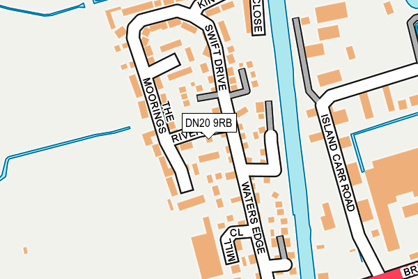 DN20 9RB map - OS OpenMap – Local (Ordnance Survey)