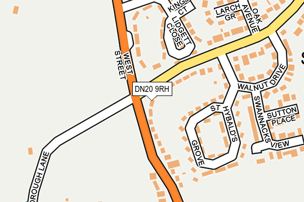 DN20 9RH map - OS OpenMap – Local (Ordnance Survey)
