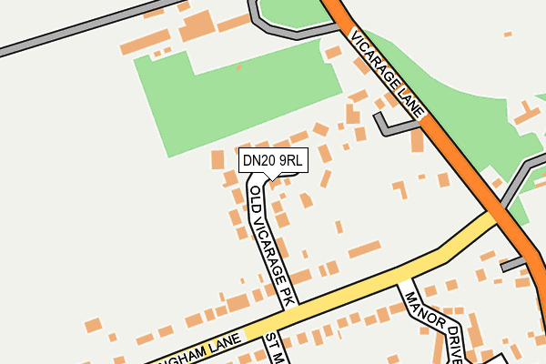 DN20 9RL map - OS OpenMap – Local (Ordnance Survey)