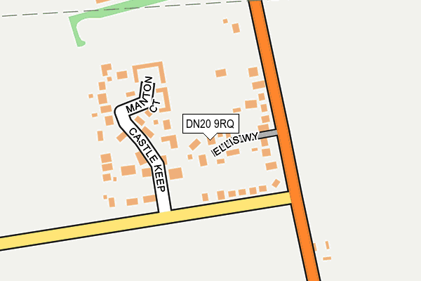 DN20 9RQ map - OS OpenMap – Local (Ordnance Survey)