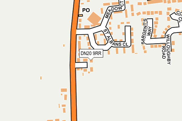 DN20 9RR map - OS OpenMap – Local (Ordnance Survey)