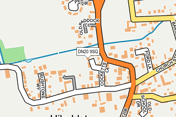 DN20 9SQ map - OS OpenMap – Local (Ordnance Survey)