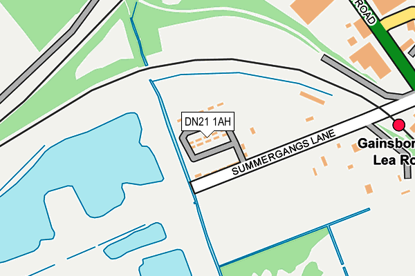 DN21 1AH map - OS OpenMap – Local (Ordnance Survey)