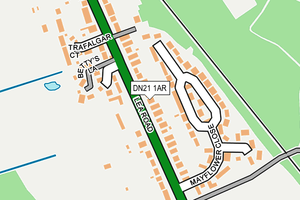 DN21 1AR map - OS OpenMap – Local (Ordnance Survey)