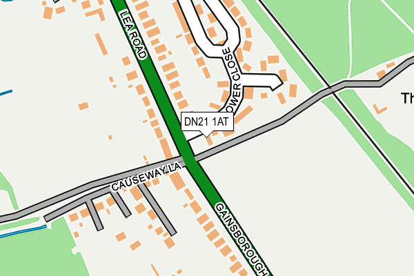 DN21 1AT map - OS OpenMap – Local (Ordnance Survey)