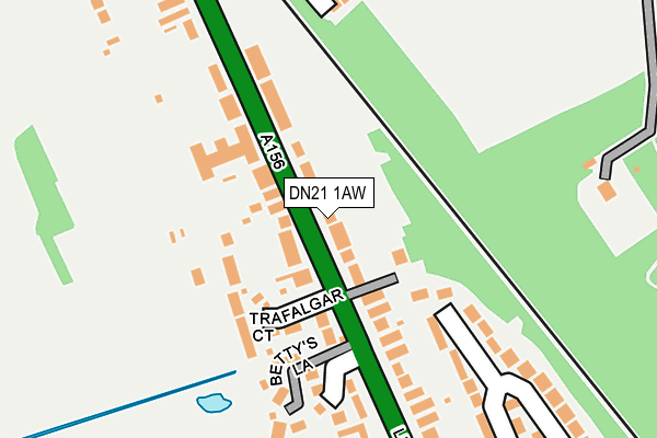 DN21 1AW map - OS OpenMap – Local (Ordnance Survey)