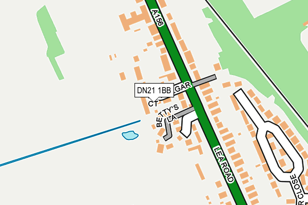 DN21 1BB map - OS OpenMap – Local (Ordnance Survey)