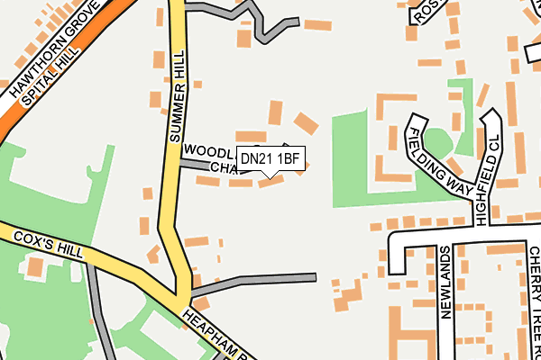 DN21 1BF map - OS OpenMap – Local (Ordnance Survey)