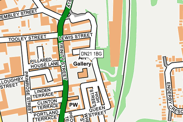 DN21 1BG map - OS OpenMap – Local (Ordnance Survey)