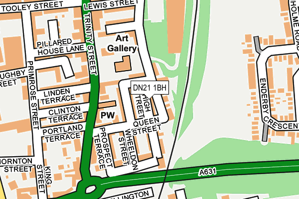 DN21 1BH map - OS OpenMap – Local (Ordnance Survey)