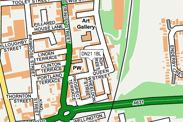 DN21 1BL map - OS OpenMap – Local (Ordnance Survey)