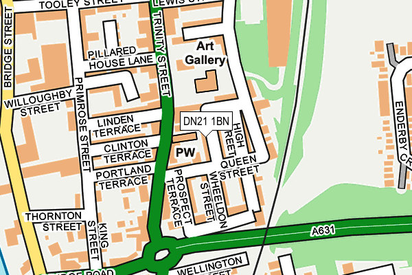 DN21 1BN map - OS OpenMap – Local (Ordnance Survey)