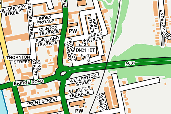 DN21 1BT map - OS OpenMap – Local (Ordnance Survey)
