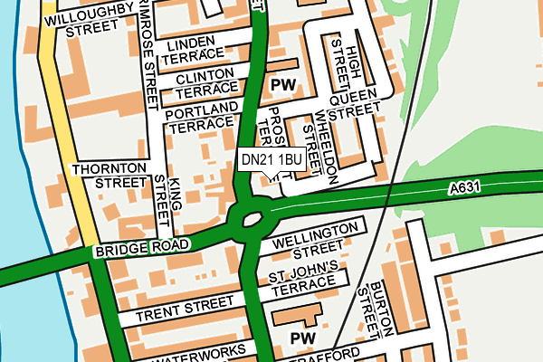 DN21 1BU map - OS OpenMap – Local (Ordnance Survey)