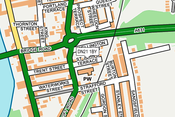 DN21 1BY map - OS OpenMap – Local (Ordnance Survey)