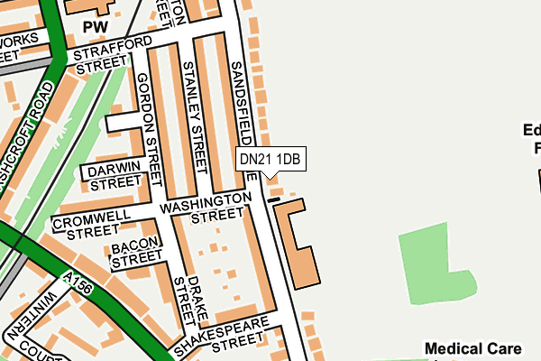 DN21 1DB map - OS OpenMap – Local (Ordnance Survey)