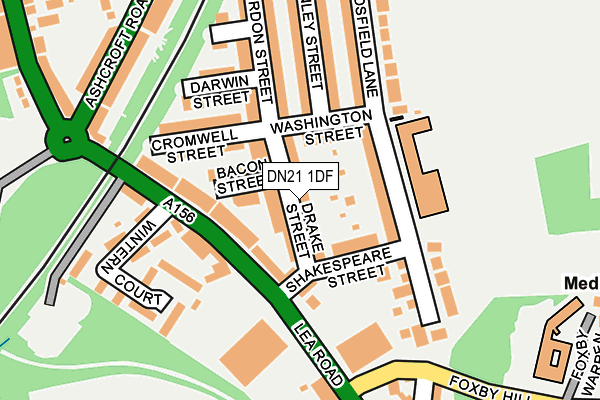 DN21 1DF map - OS OpenMap – Local (Ordnance Survey)