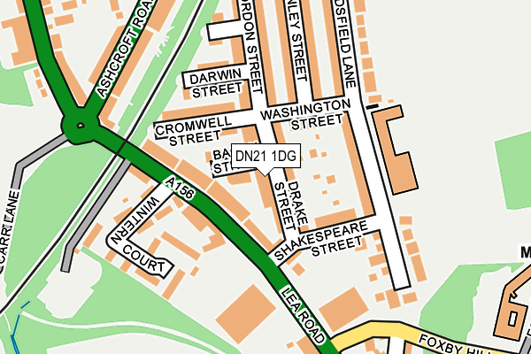 DN21 1DG map - OS OpenMap – Local (Ordnance Survey)