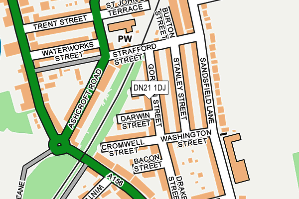 DN21 1DJ map - OS OpenMap – Local (Ordnance Survey)