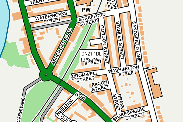 DN21 1DL map - OS OpenMap – Local (Ordnance Survey)