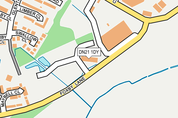 DN21 1DY map - OS OpenMap – Local (Ordnance Survey)