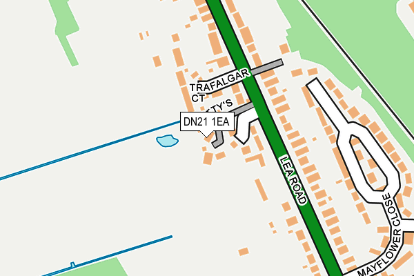 DN21 1EA map - OS OpenMap – Local (Ordnance Survey)