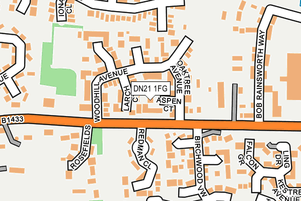 DN21 1FG map - OS OpenMap – Local (Ordnance Survey)