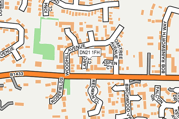 DN21 1FH map - OS OpenMap – Local (Ordnance Survey)