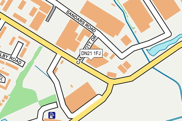 DN21 1FJ map - OS OpenMap – Local (Ordnance Survey)