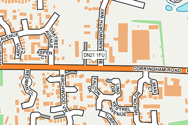 DN21 1FU map - OS OpenMap – Local (Ordnance Survey)