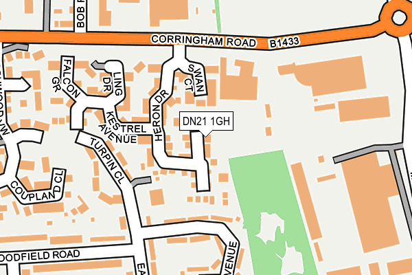 DN21 1GH map - OS OpenMap – Local (Ordnance Survey)