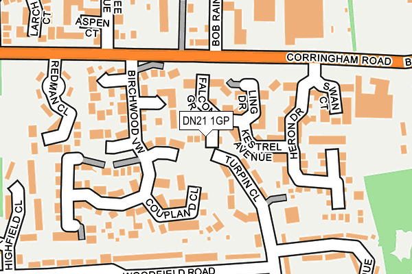 DN21 1GP map - OS OpenMap – Local (Ordnance Survey)