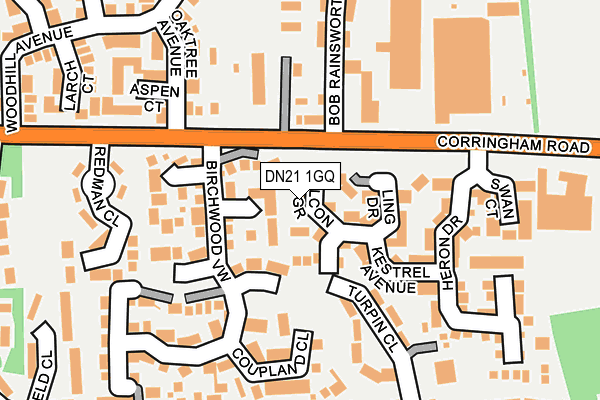 DN21 1GQ map - OS OpenMap – Local (Ordnance Survey)