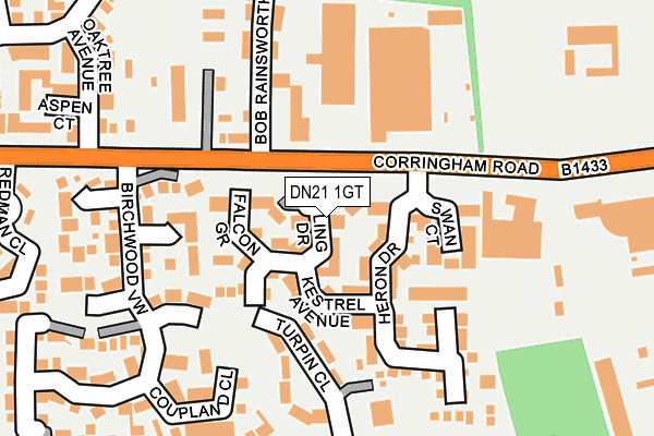 DN21 1GT map - OS OpenMap – Local (Ordnance Survey)
