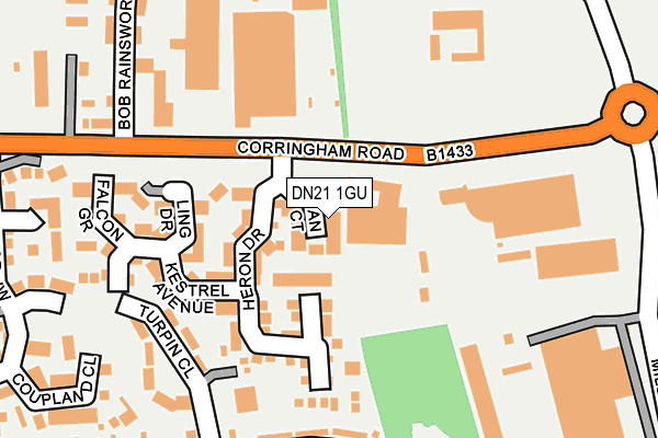 DN21 1GU map - OS OpenMap – Local (Ordnance Survey)