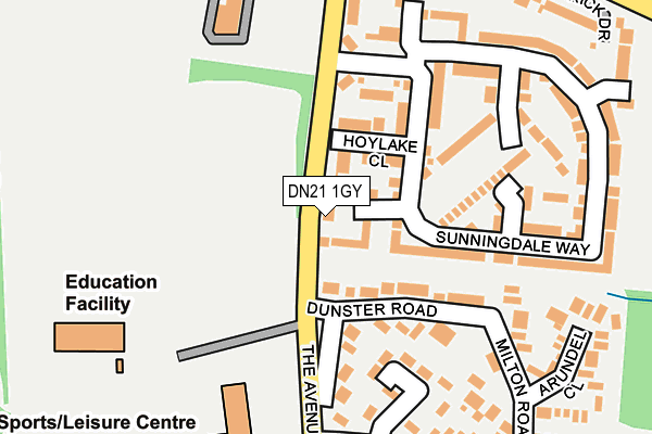 DN21 1GY map - OS OpenMap – Local (Ordnance Survey)