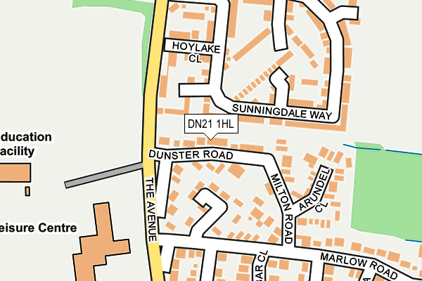 DN21 1HL map - OS OpenMap – Local (Ordnance Survey)