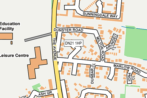 DN21 1HP map - OS OpenMap – Local (Ordnance Survey)