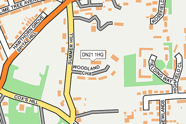 DN21 1HQ map - OS OpenMap – Local (Ordnance Survey)