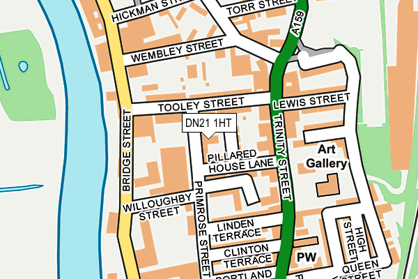DN21 1HT map - OS OpenMap – Local (Ordnance Survey)