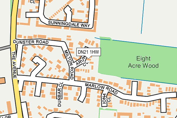 DN21 1HW map - OS OpenMap – Local (Ordnance Survey)
