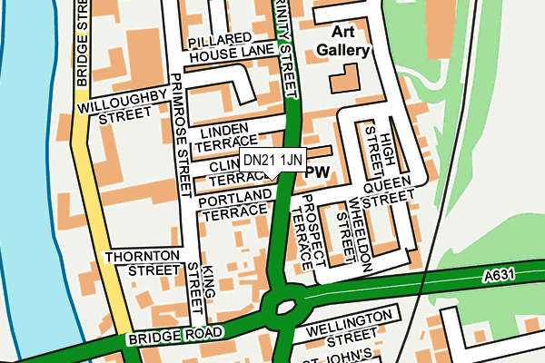 DN21 1JN map - OS OpenMap – Local (Ordnance Survey)