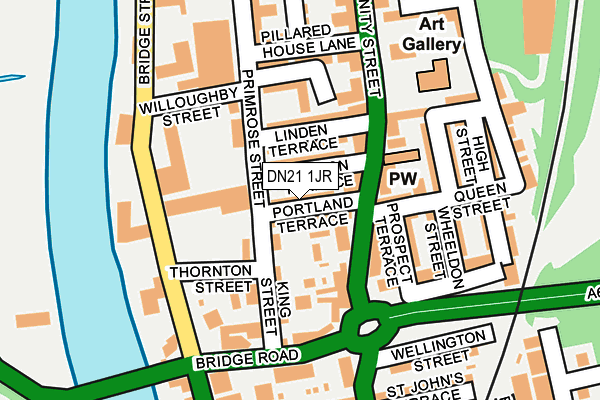 DN21 1JR map - OS OpenMap – Local (Ordnance Survey)