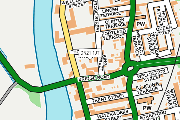 DN21 1JT map - OS OpenMap – Local (Ordnance Survey)